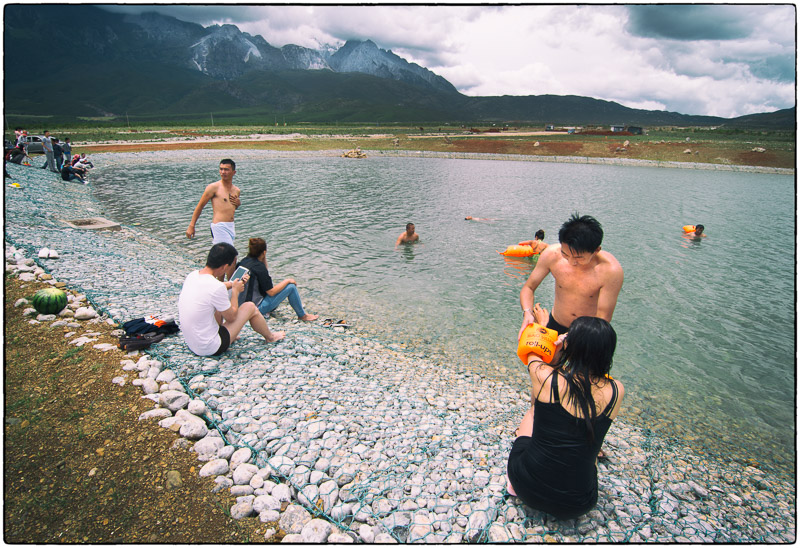 Swimming Near Snow Mountain Lijiang